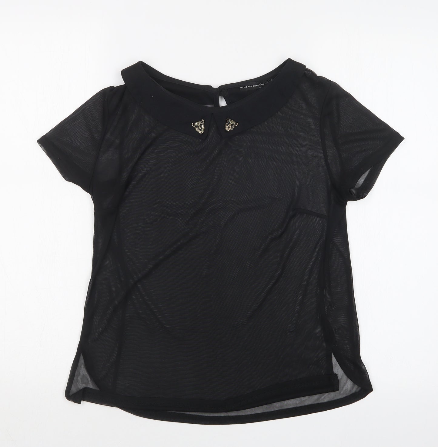 Atmosphere Womens Black   Basic T-Shirt Size 10