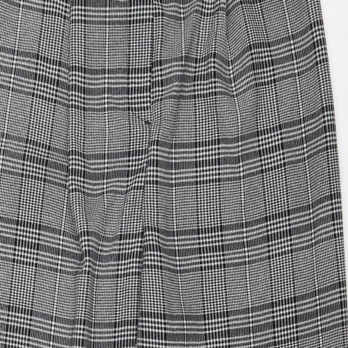 H&M Womens Multicoloured Check  Dress Pants Trousers Size 10 L24 in