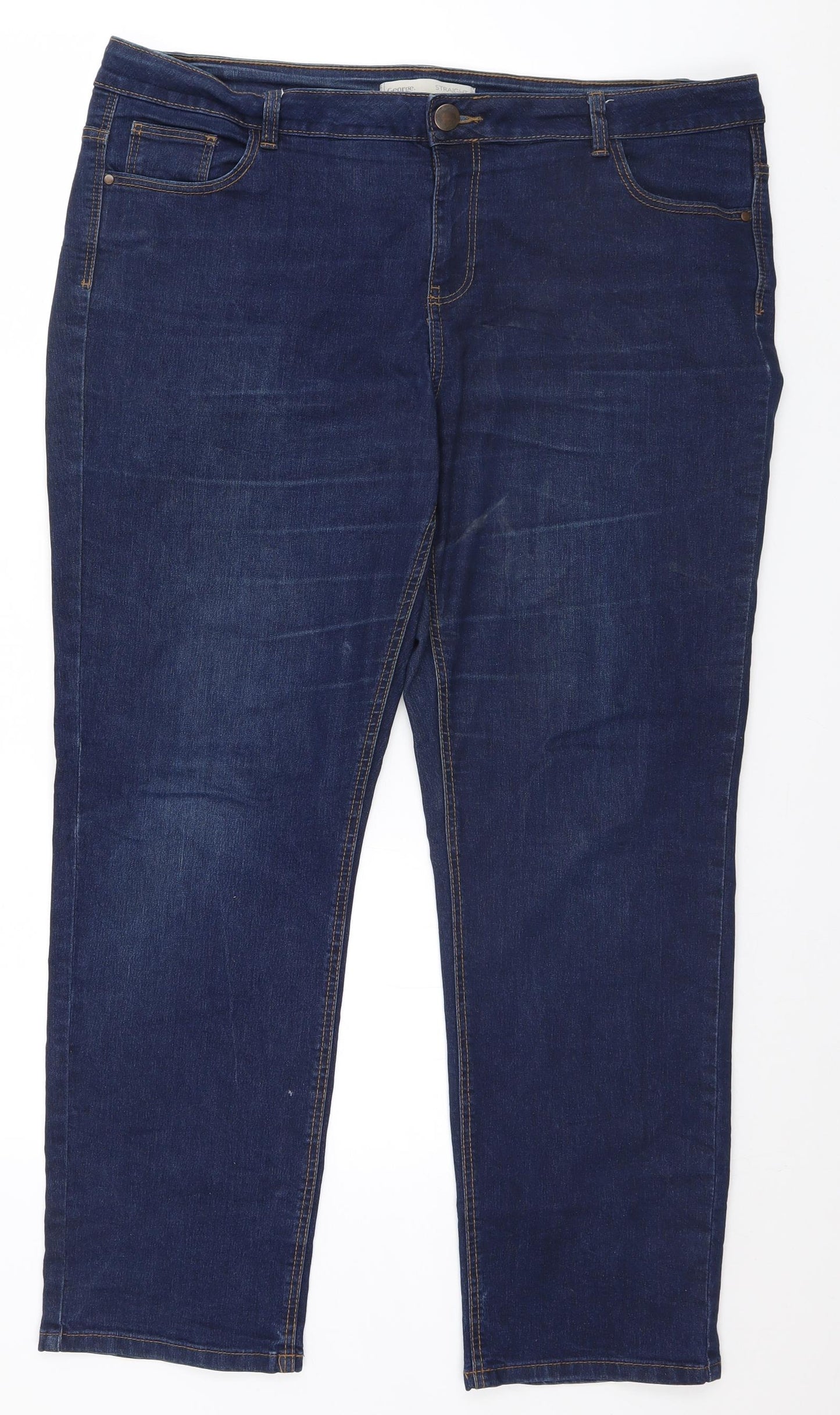 George Womens Blue   Straight Jeans Size 18 L29 in