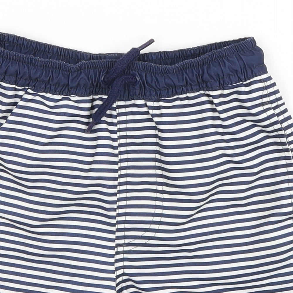 NEXT Boys White Striped  Sweat Shorts Size 3-4 Years