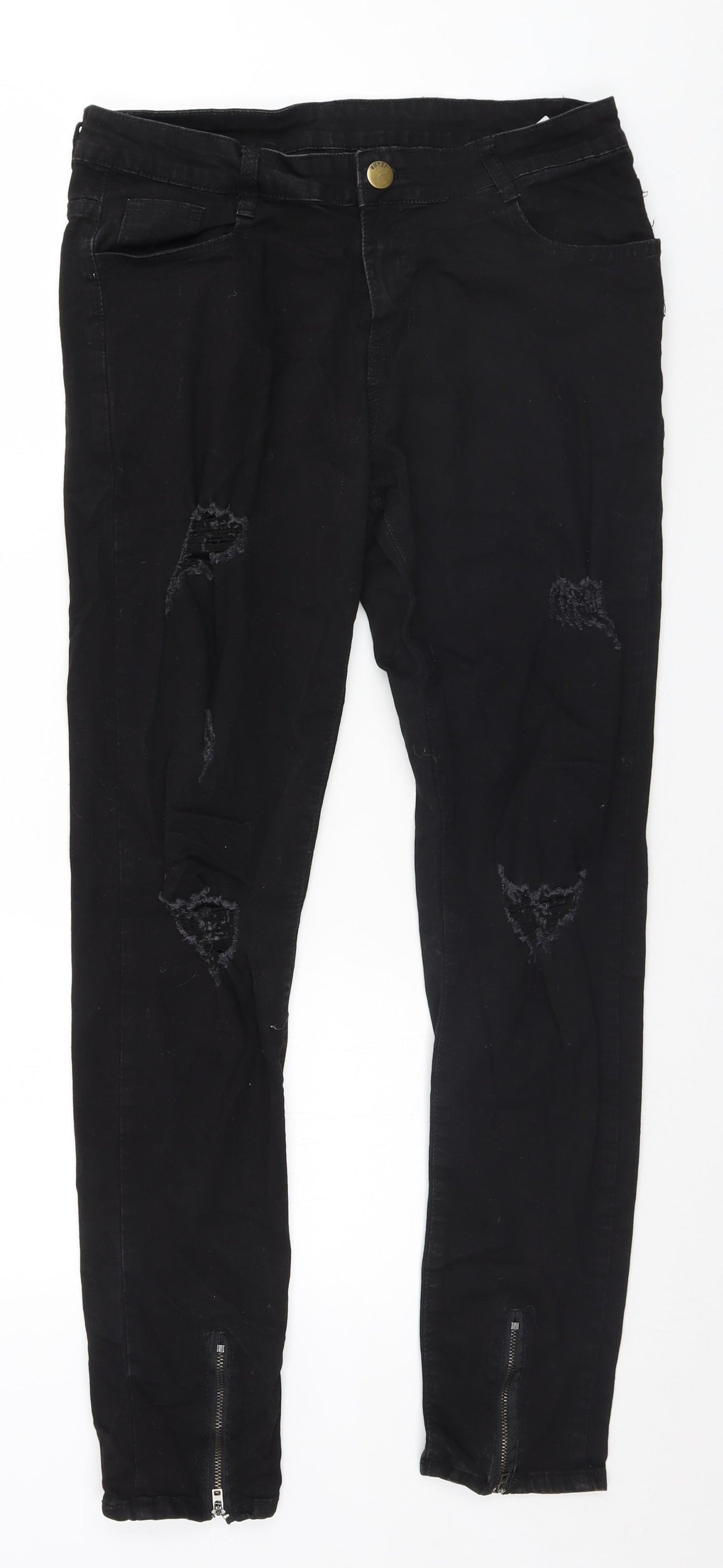 Preworn Mens Black   Straight Jeans Size L L27 in