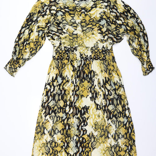 Marks and Spencer Womens Orange Animal Print  A-Line  Size 20