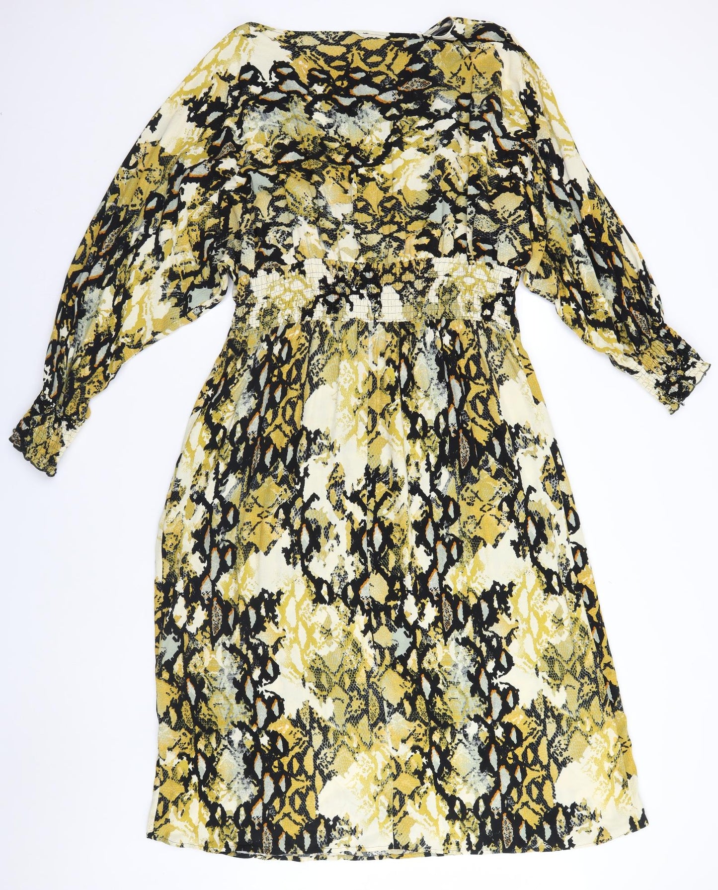 Marks and Spencer Womens Orange Animal Print  A-Line  Size 20