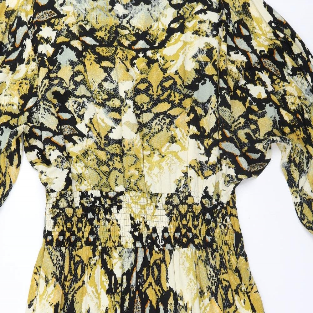 Marks and Spencer Womens Orange Animal Print  A-Line  Size 20