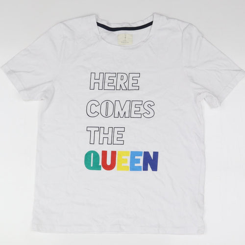 DREAM Womens White   Basic T-Shirt Size 12  - Here comes the Queen