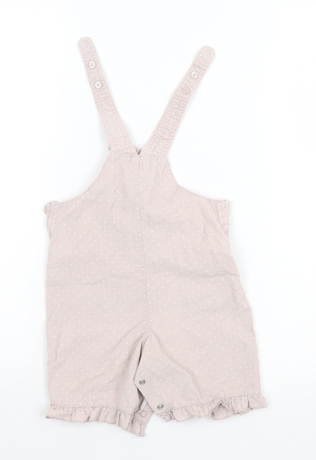 Cherokee Girls Grey Polka Dot  Babygrow One-Piece Size 3-6 Months  - Heart