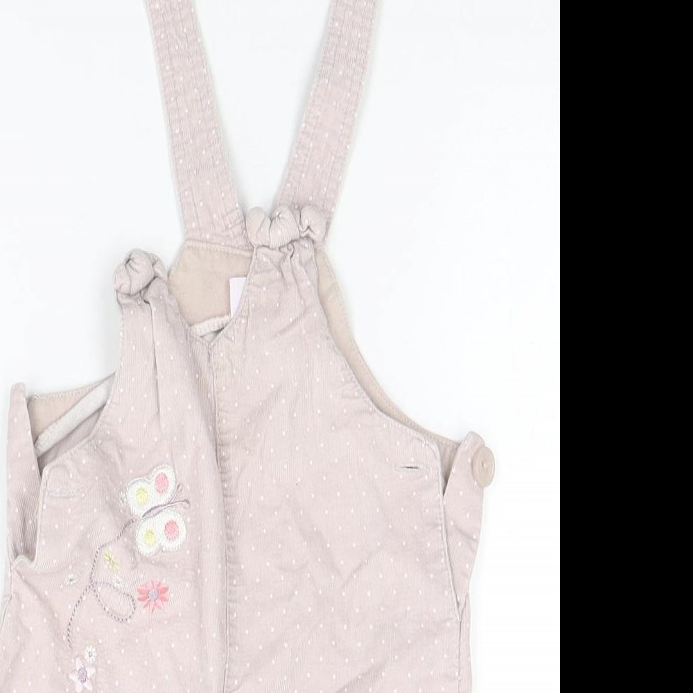 Cherokee Girls Grey Polka Dot  Babygrow One-Piece Size 3-6 Months  - Heart
