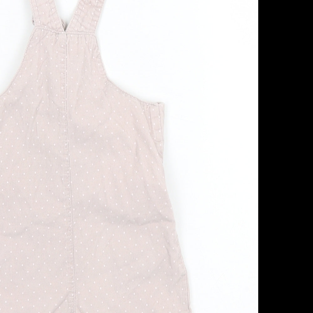 Cherokee Girls Grey Polka Dot  Babygrow One-Piece Size 3-6 Months  - Heart