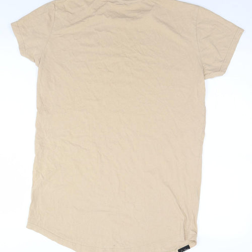 Preworn Womens Green   Basic T-Shirt Size L  - Stylish Holes