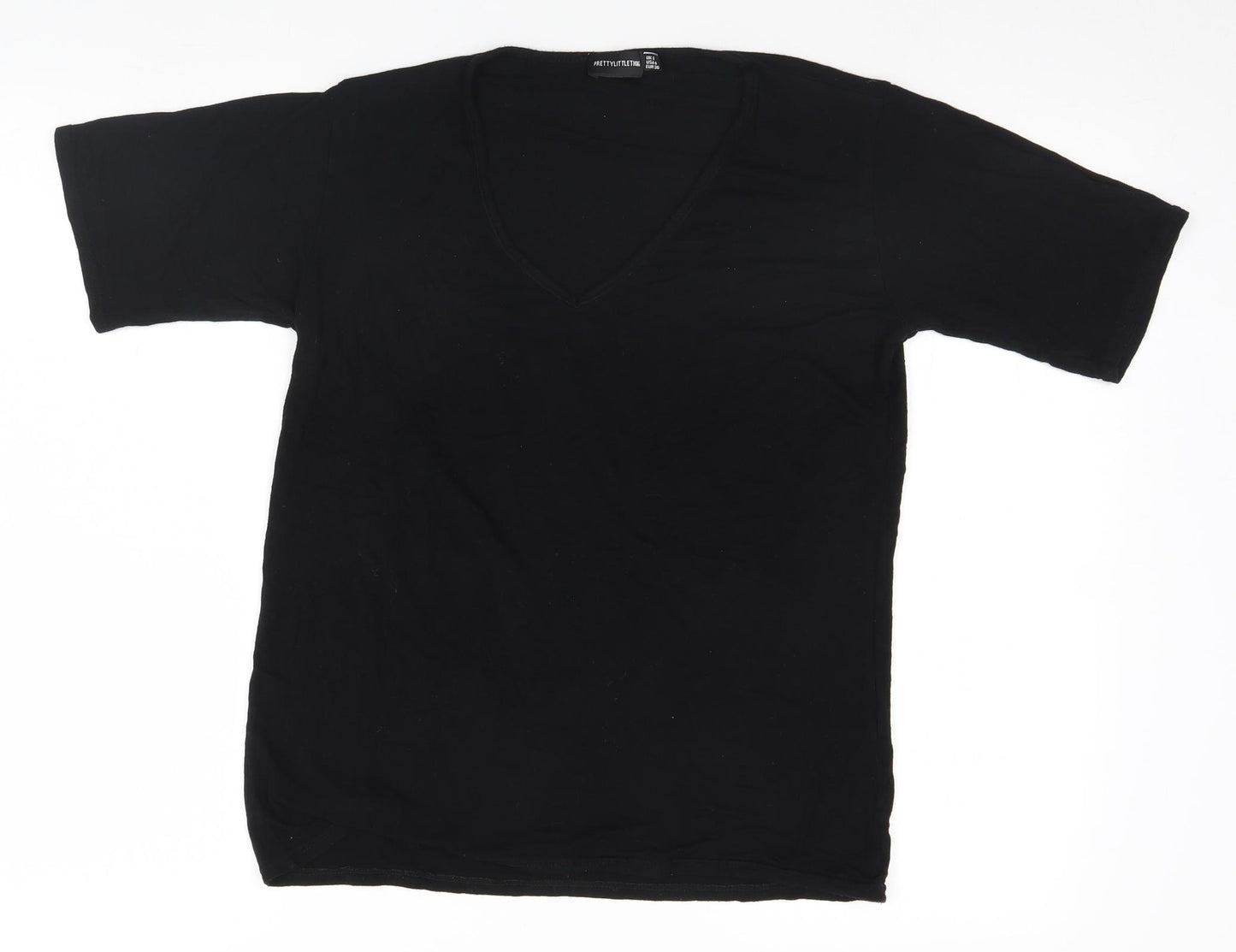 PRETTYLITTLETHING Womens Black   Basic T-Shirt Size 8