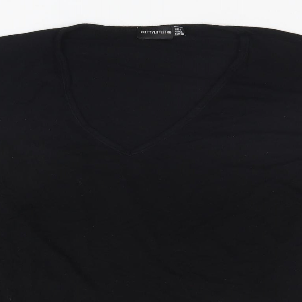 PRETTYLITTLETHING Womens Black   Basic T-Shirt Size 8