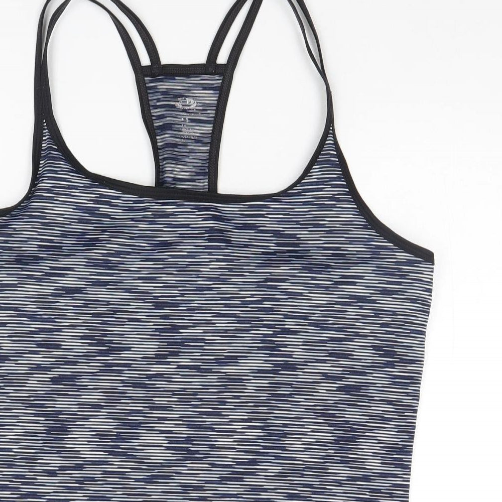 Preworn Womens Blue Striped  Basic Tank Size 12