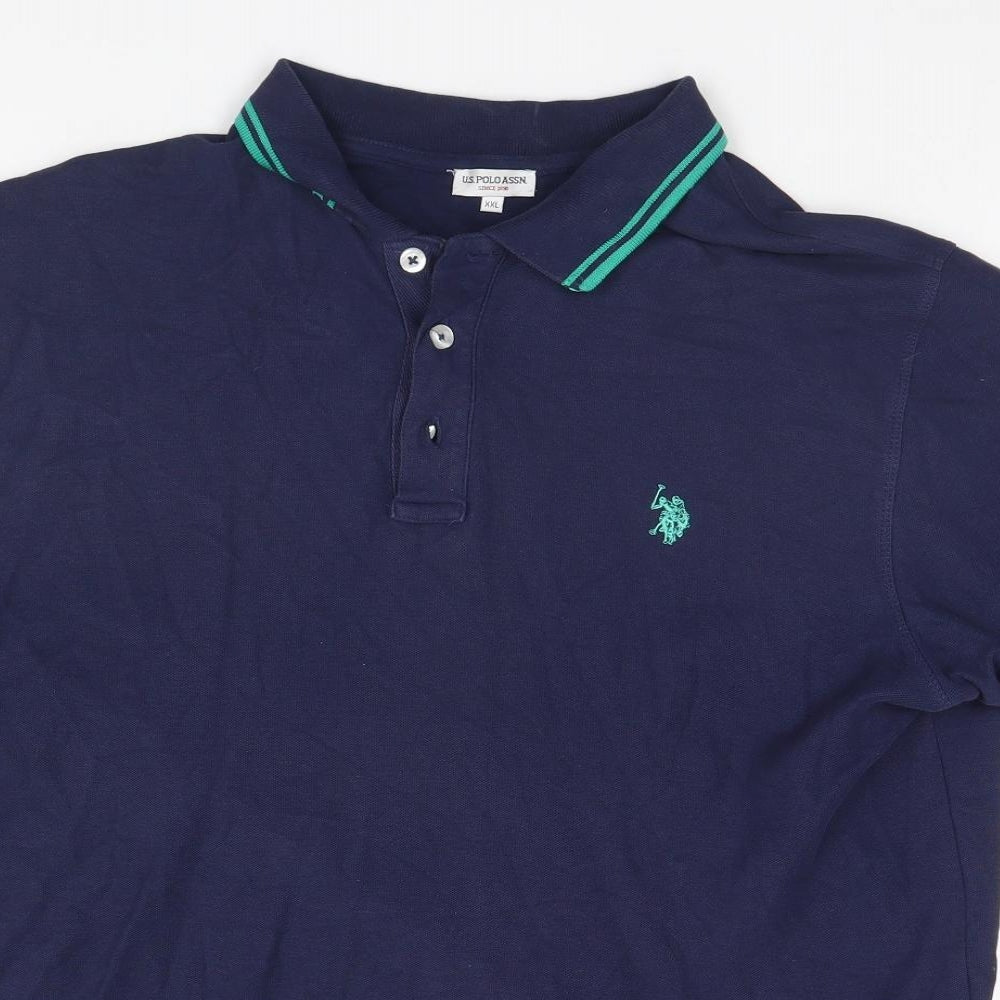 US Polo Assn. Mens Blue    Polo Size 2XL