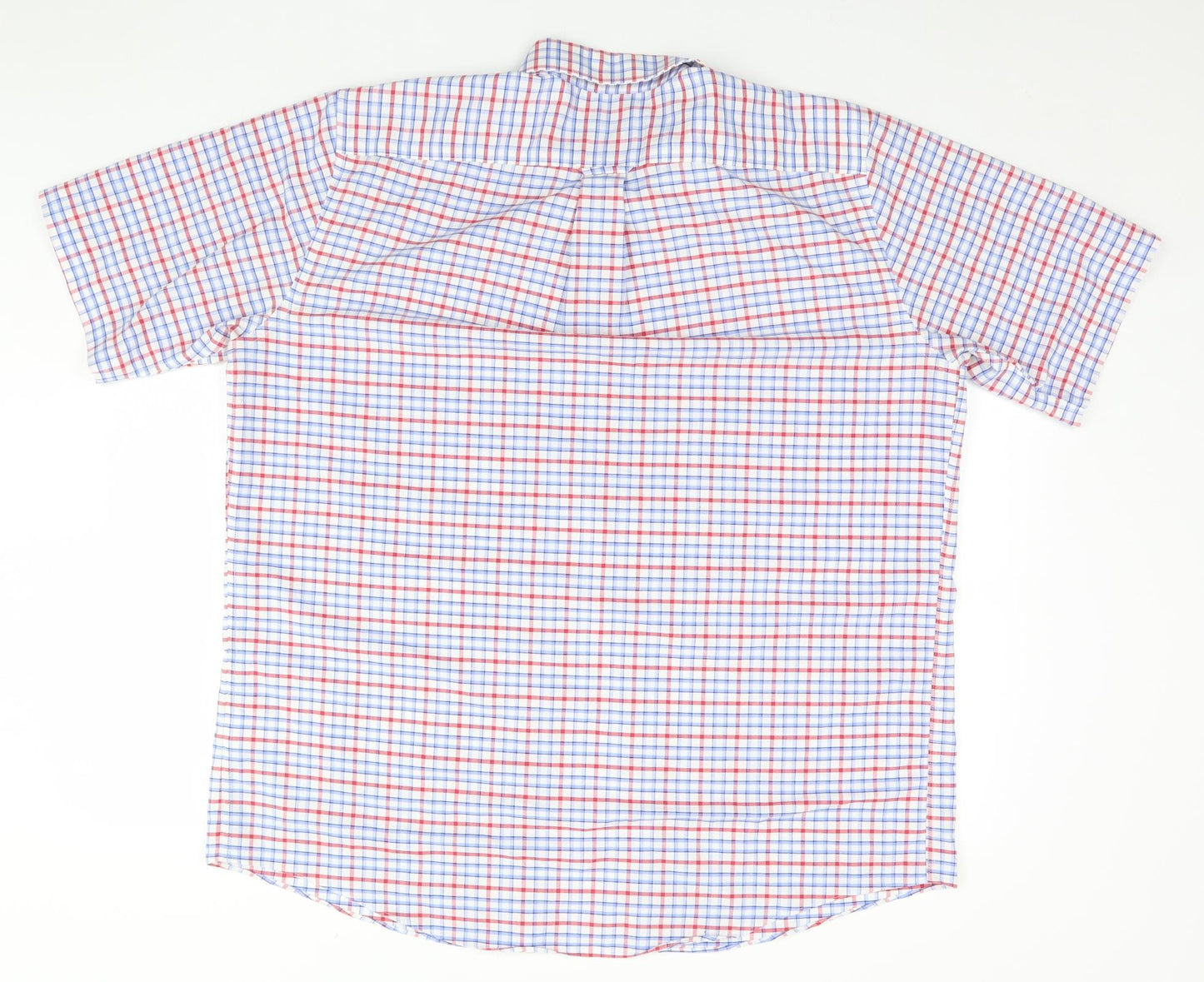 Stafford Mens Multicoloured Plaid   Button-Up Size 16