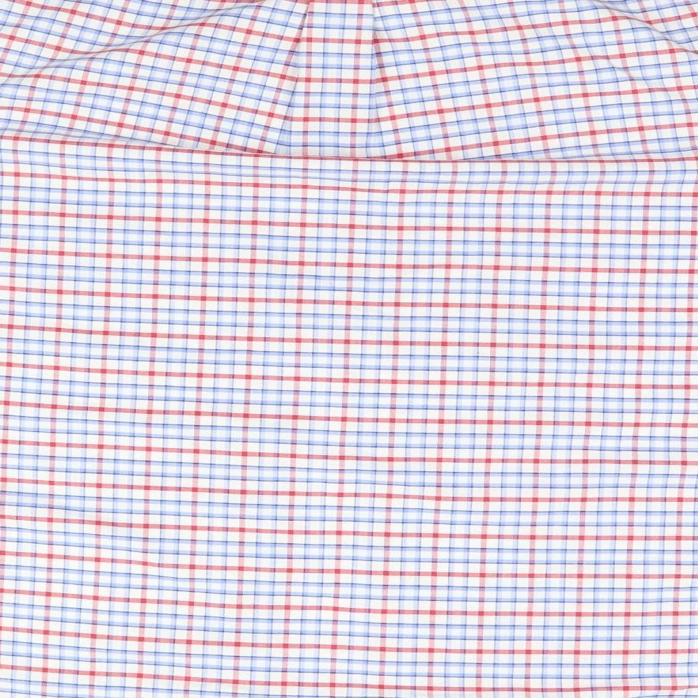 Stafford Mens Multicoloured Plaid   Button-Up Size 16