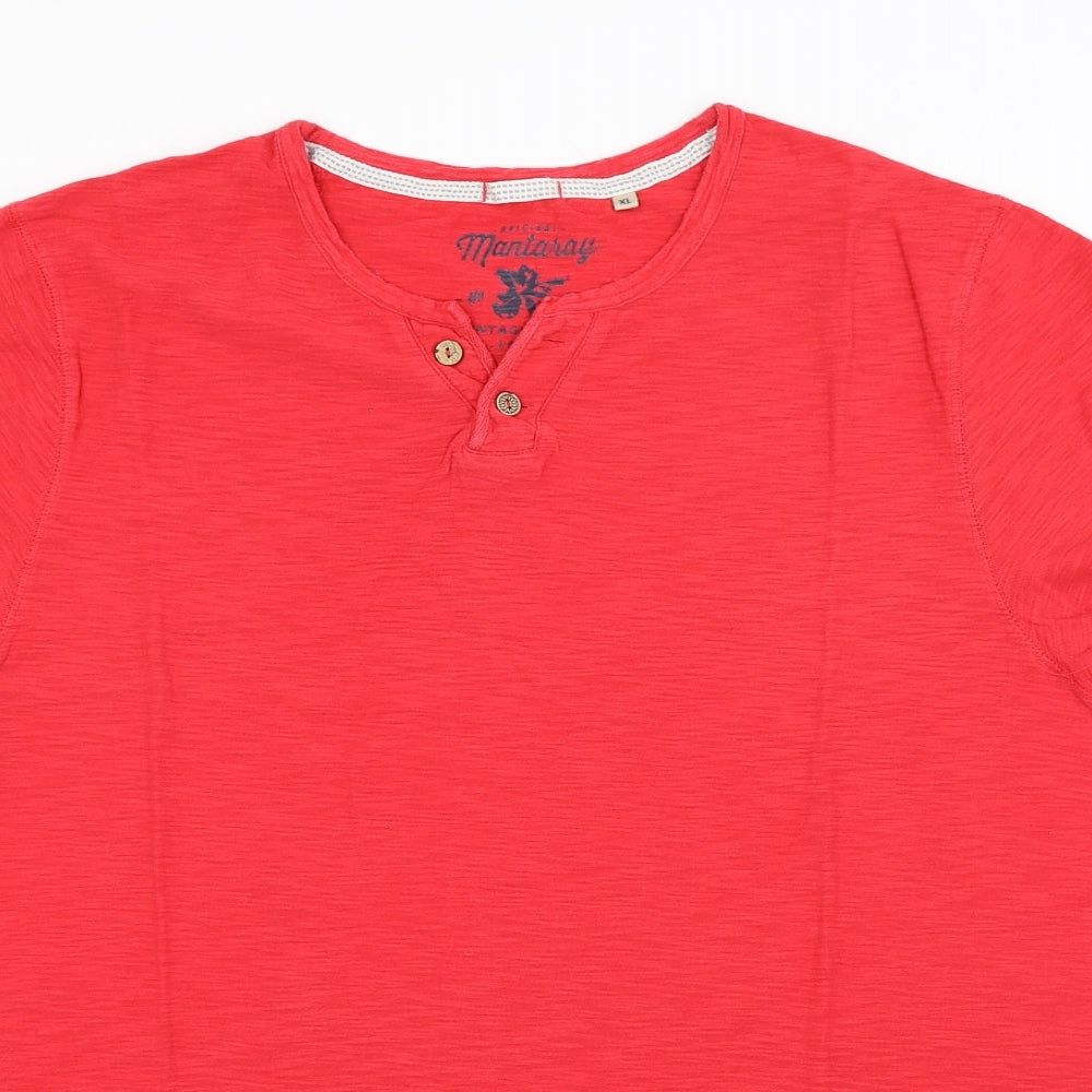 MANTARAY Mens Red    T-Shirt Size XL