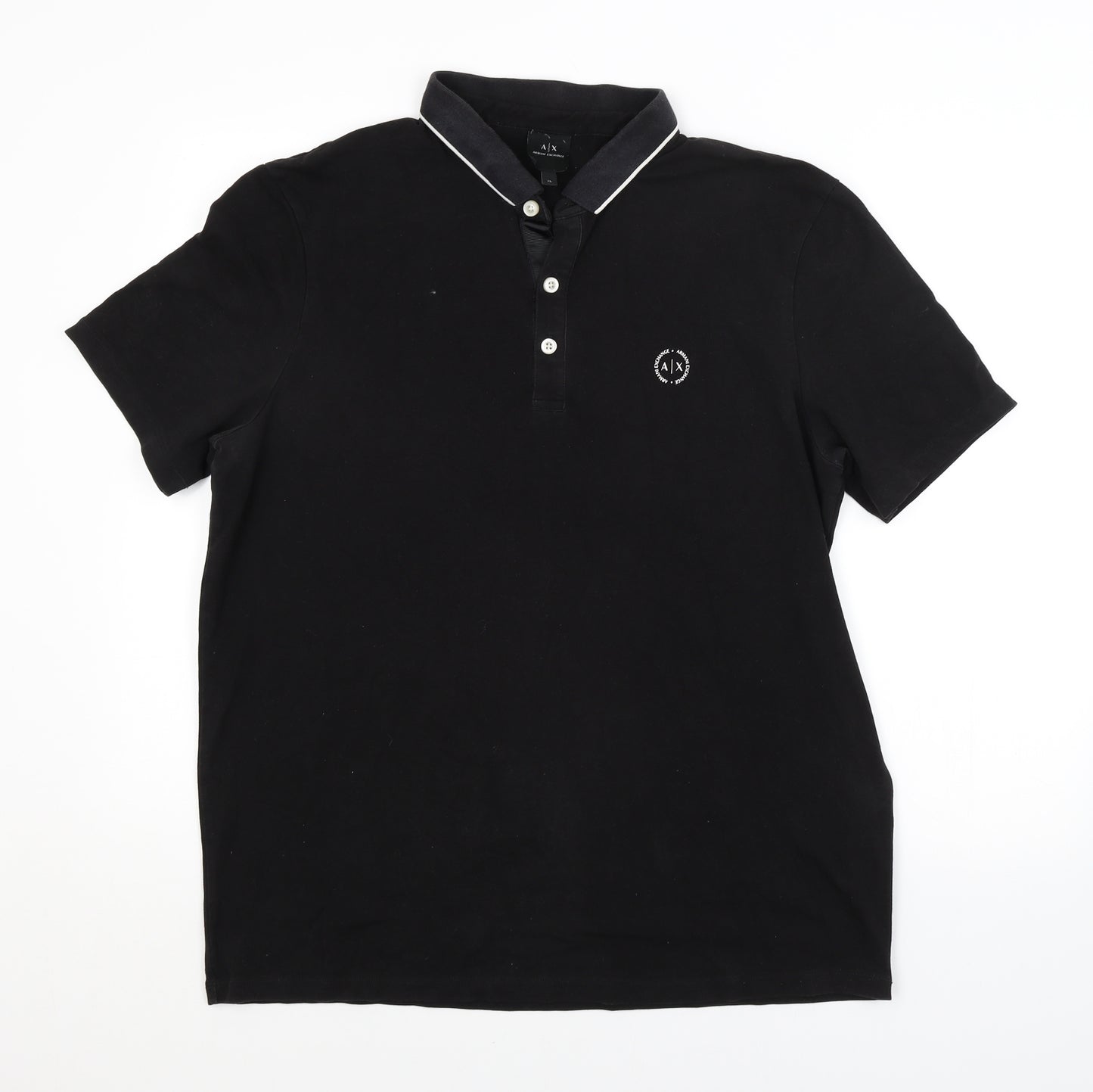 Armani Exchange Mens Black Batik   Polo Size XL