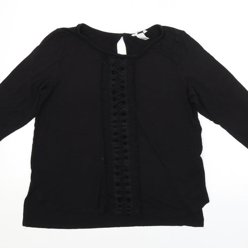 H&M Womens Black   Basic Blouse Size L