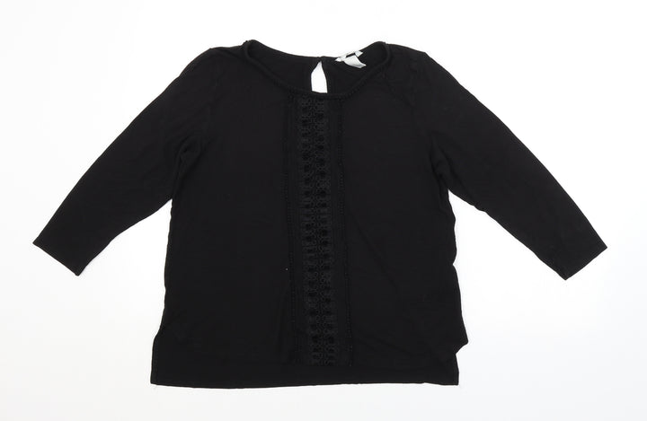 H&M Womens Black   Basic Blouse Size L