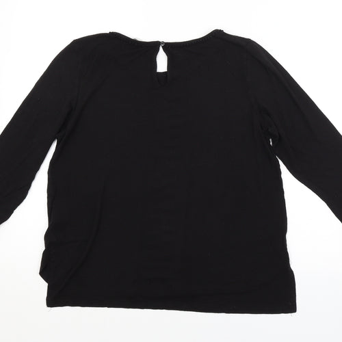 H&M Womens Black   Basic Blouse Size L
