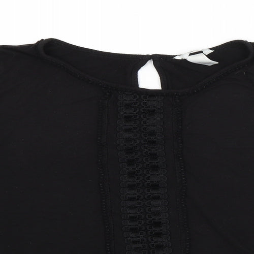 H&M Womens Black   Basic Blouse Size L