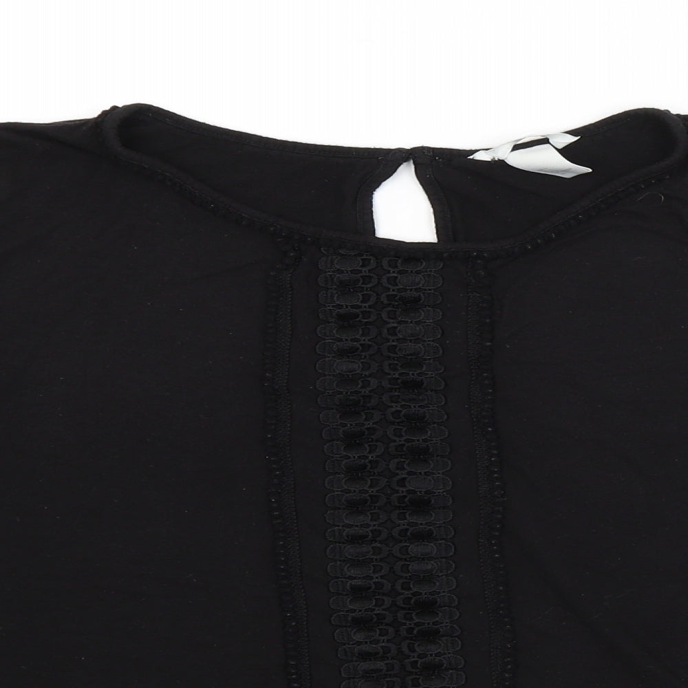 H&M Womens Black   Basic Blouse Size L