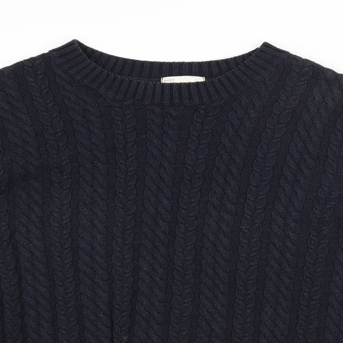 H&M Womens Blue Argyle/Diamond  Pullover Jumper Size XS