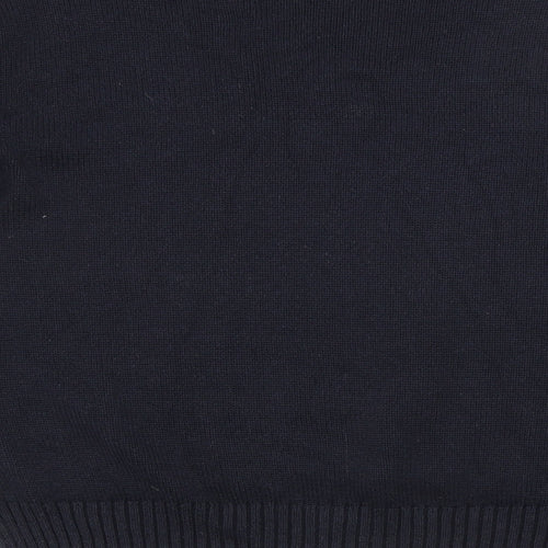 H&M Womens Blue Argyle/Diamond  Pullover Jumper Size XS