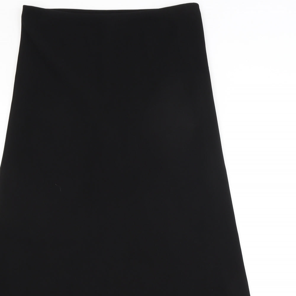 M&S Womens Black   A-Line Skirt Size 14