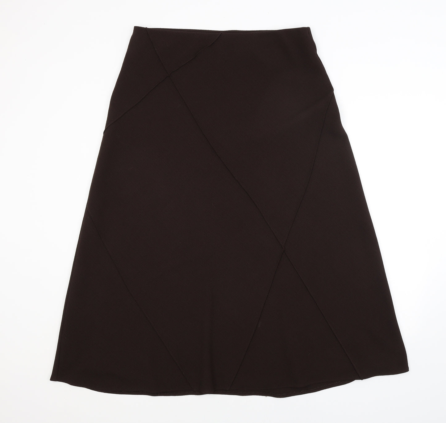 M&S Womens Brown   A-Line Skirt Size 16