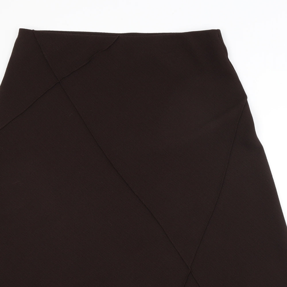 M&S Womens Brown   A-Line Skirt Size 16
