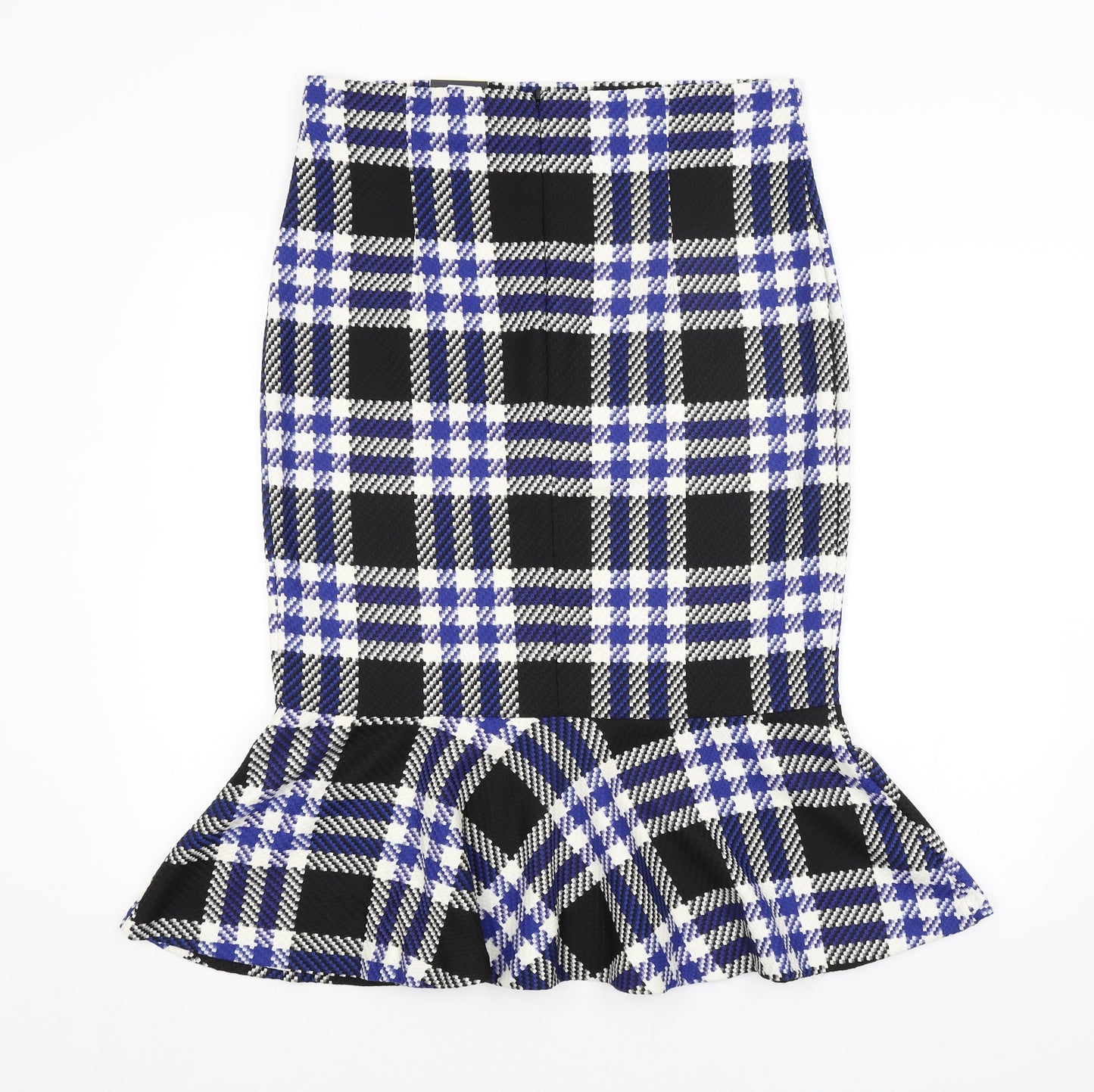 M&S Womens Multicoloured Check  Tulip Skirt Size 16