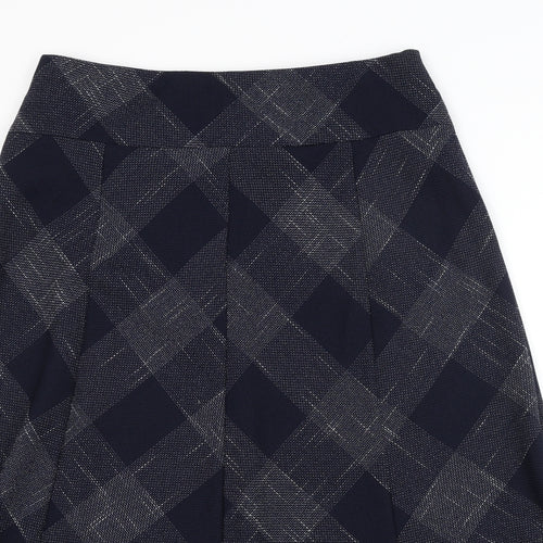 M&S Womens Blue Argyle/Diamond  A-Line Skirt Size 16