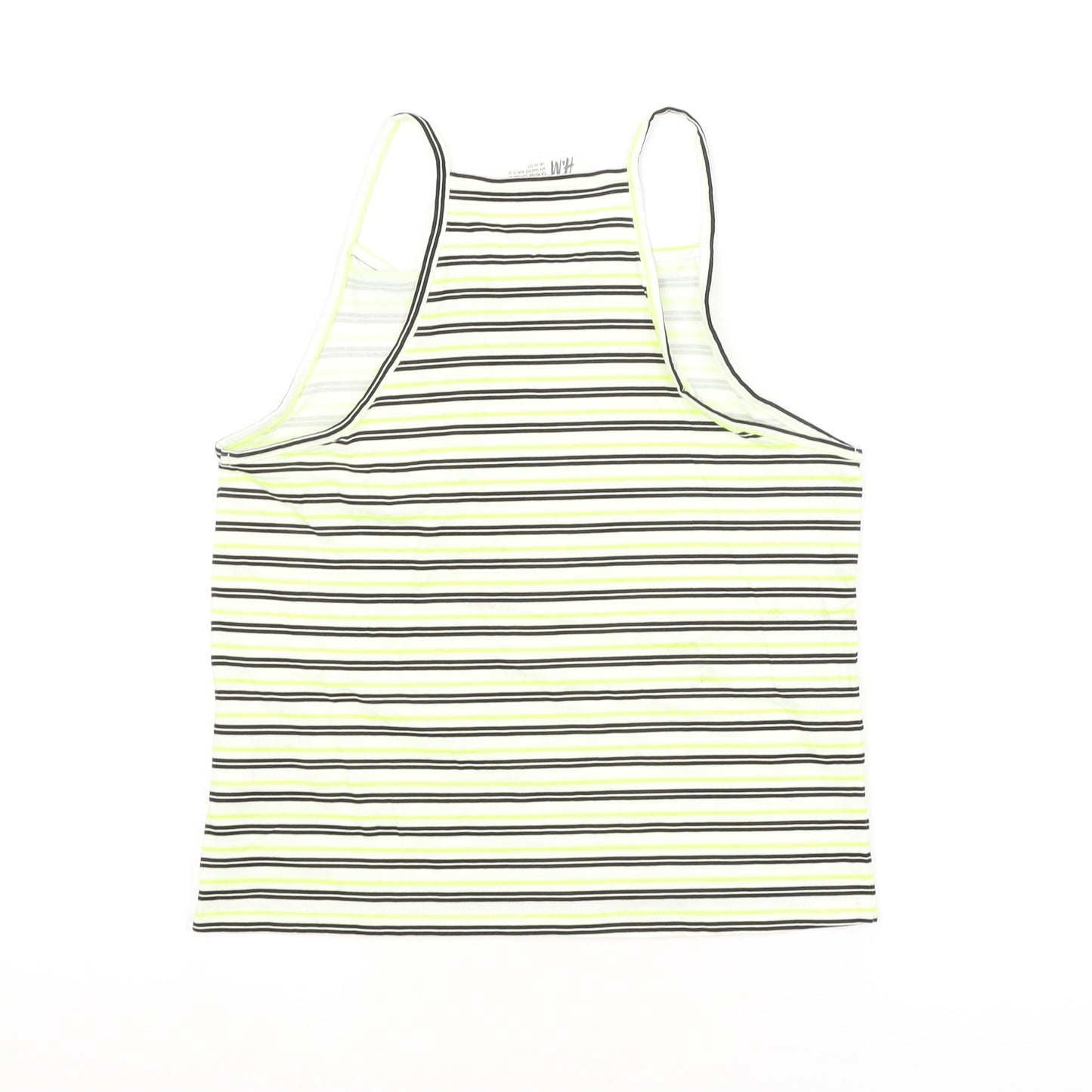 H&M Girls Green Striped  Basic T-Shirt Size 11-12 Years