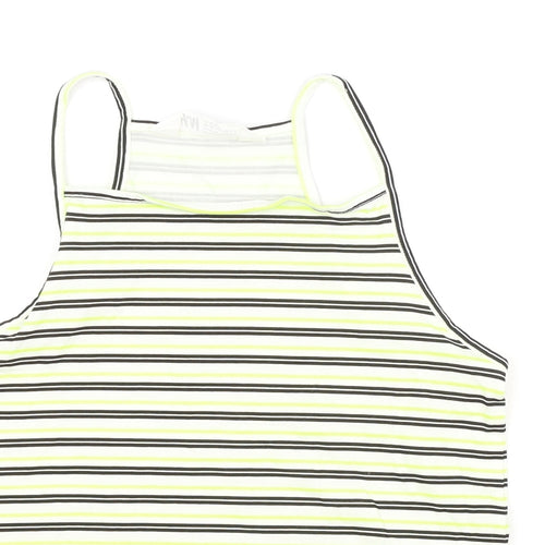H&M Girls Green Striped  Basic T-Shirt Size 11-12 Years