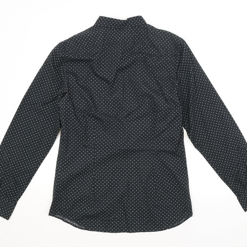Diesel Mens Black Argyle/Diamond   Button-Up Size S