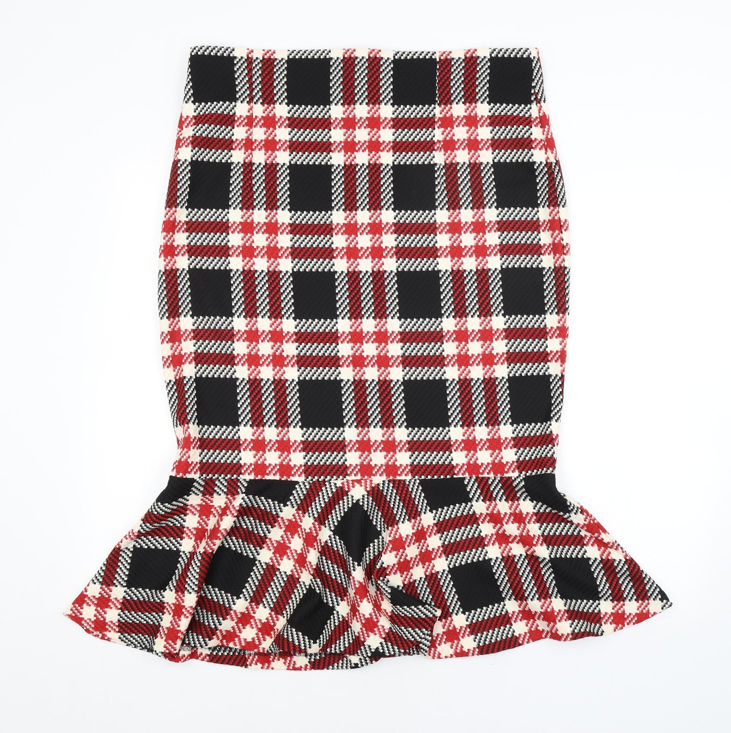 M&S Womens Multicoloured Check  Tulip Skirt Size 18