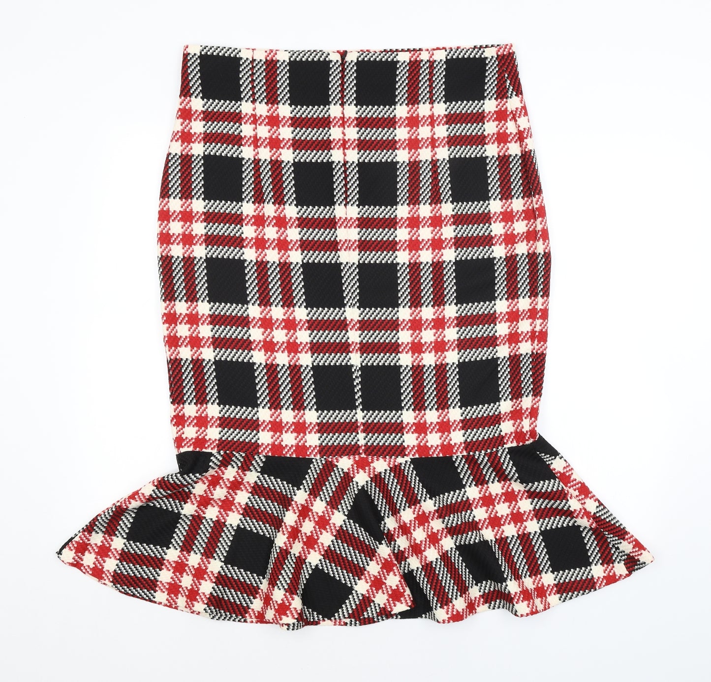 M&S Womens Multicoloured Check  Tulip Skirt Size 18