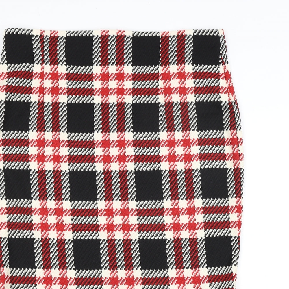 M&S Womens Multicoloured Check  Tulip Skirt Size 18