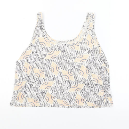 VERO MODA Womens Multicoloured Argyle/Diamond  Cropped Tank Size S