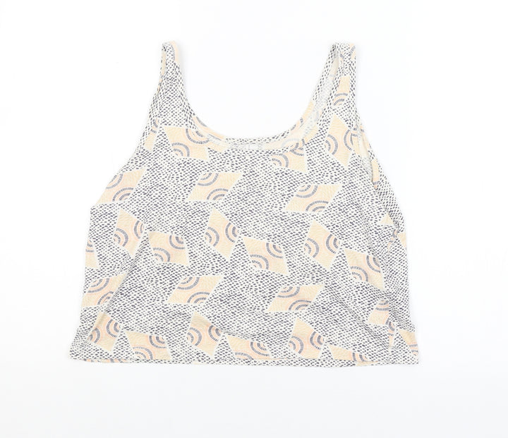 VERO MODA Womens Multicoloured Argyle/Diamond Cropped Tank Size S