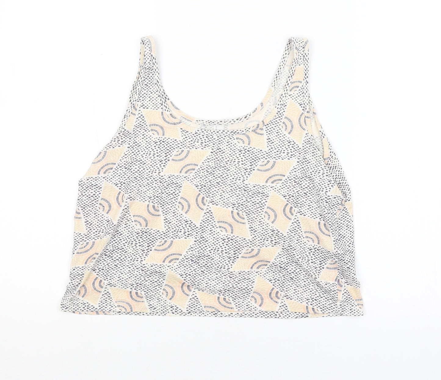 VERO MODA Womens Multicoloured Argyle/Diamond  Cropped Tank Size S