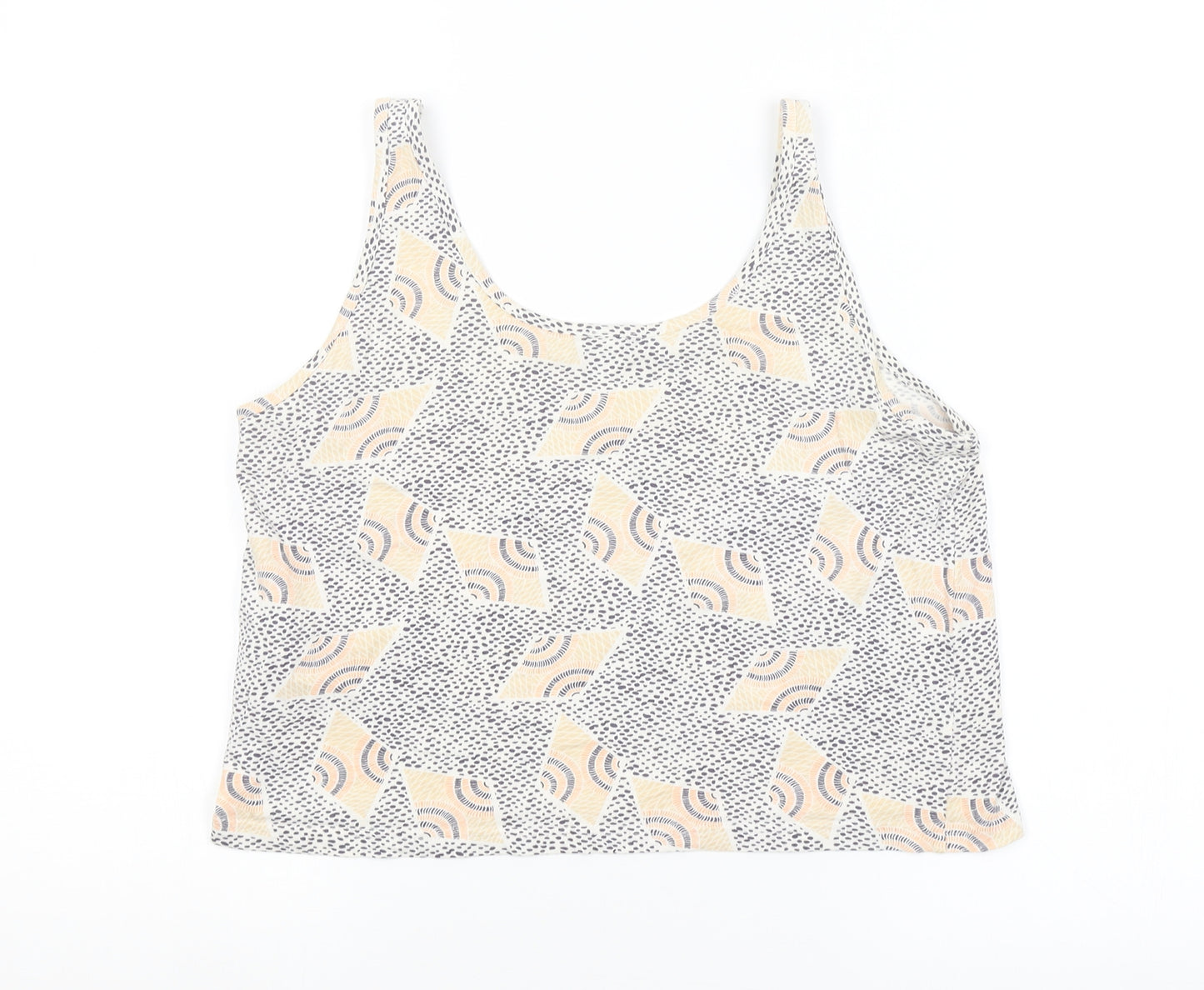 VERO MODA Womens Multicoloured Argyle/Diamond  Cropped Tank Size S