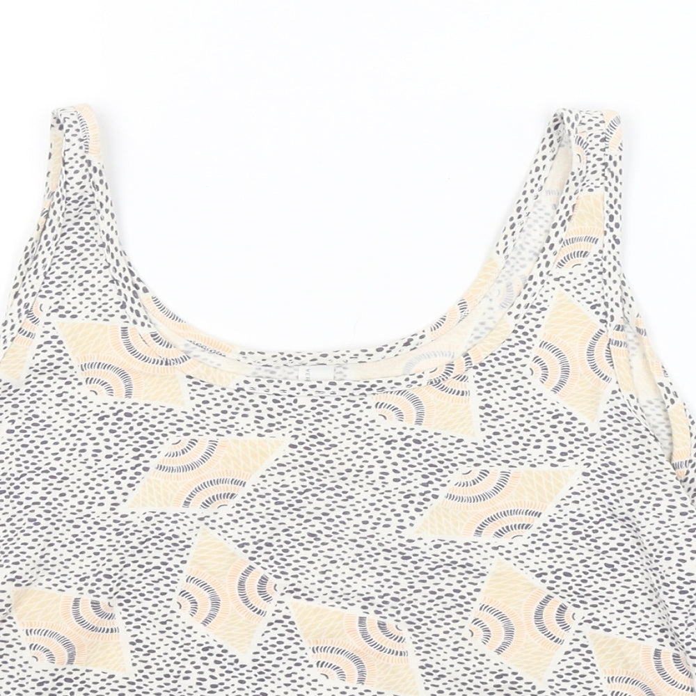 VERO MODA Womens Multicoloured Argyle/Diamond  Cropped Tank Size S