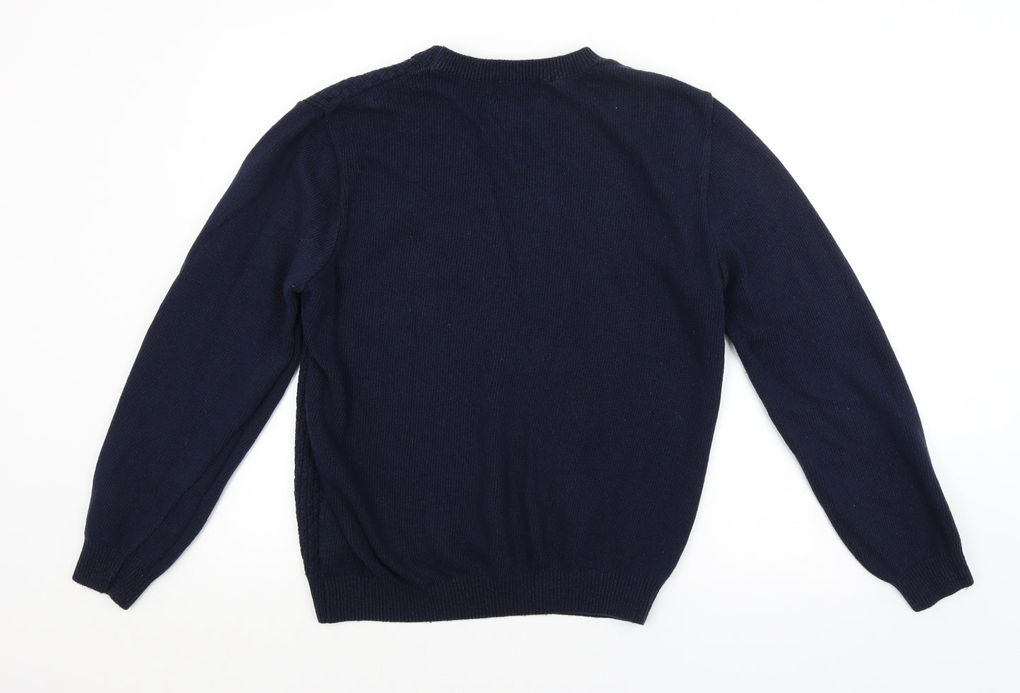 Topman Mens Blue Argyle/Diamond  Pullover Jumper Size L