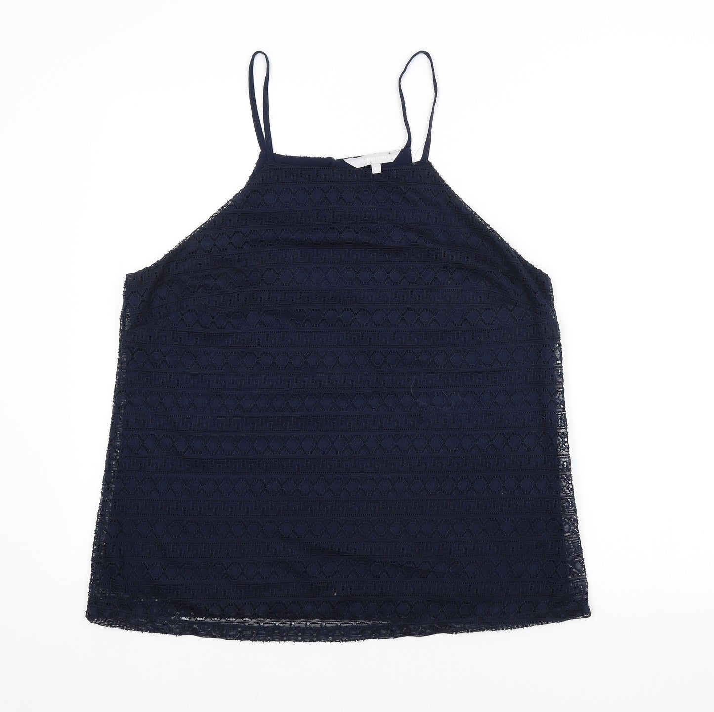 Red Herring Womens Blue Argyle/Diamond  Basic Tank Size 16