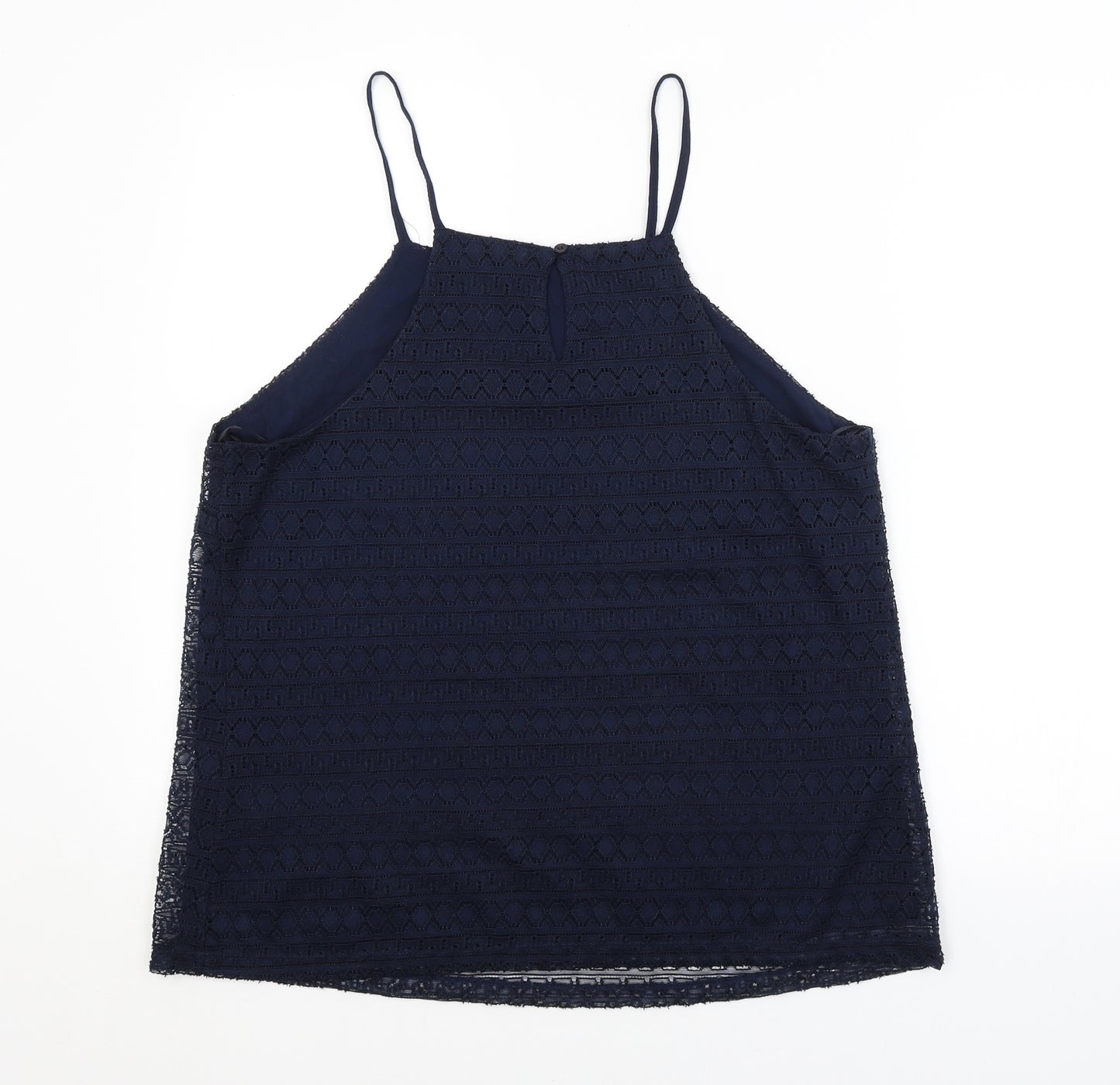 Red Herring Womens Blue Argyle/Diamond  Basic Tank Size 16