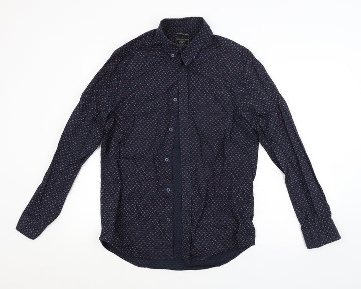 F&F Mens Multicoloured Argyle/Diamond Button-Up Size M