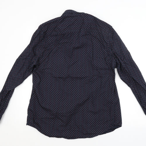 F&F Mens Multicoloured Argyle/Diamond   Button-Up Size M