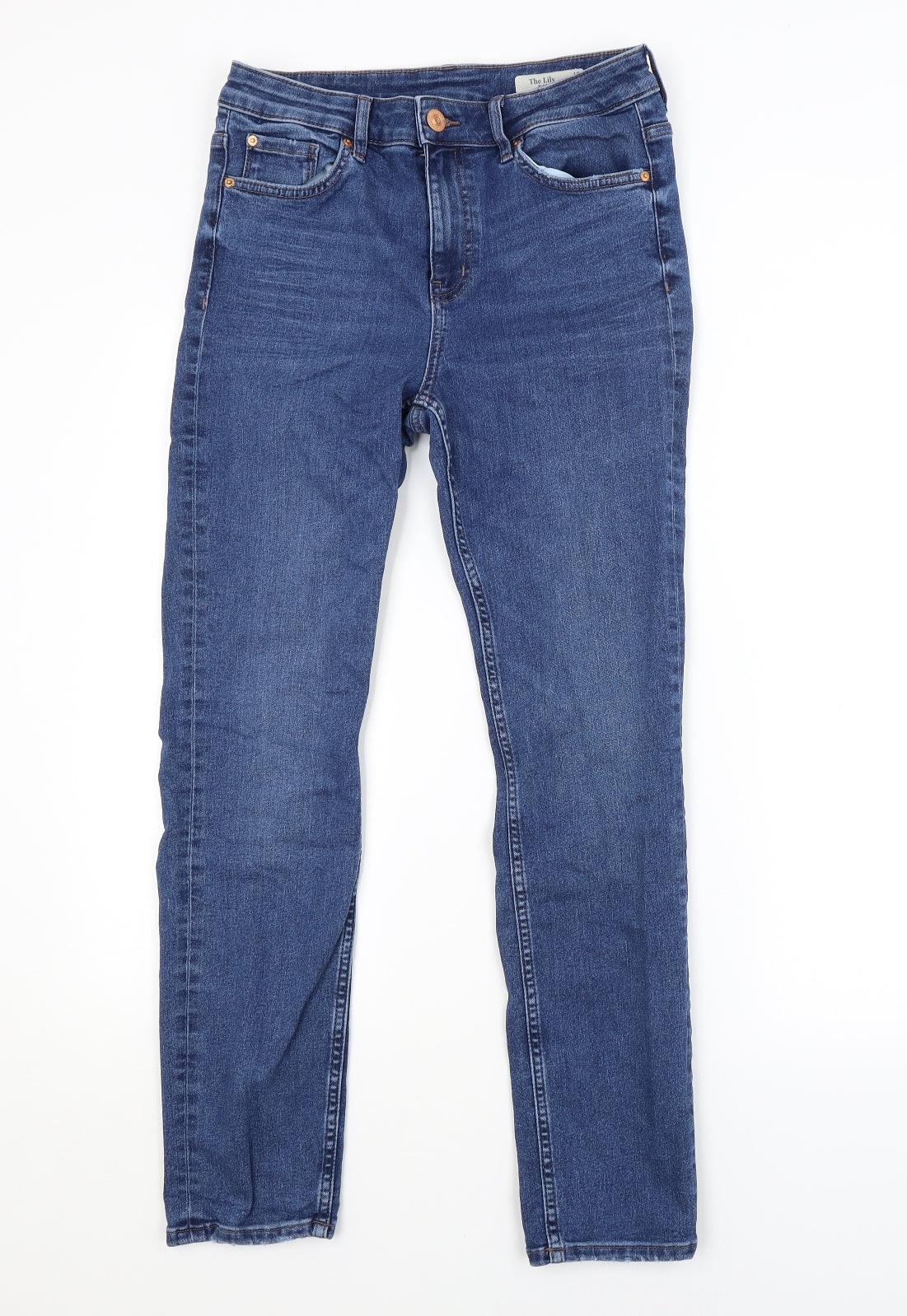 M&S Womens Blue   Straight Jeans Size 10 L27 in